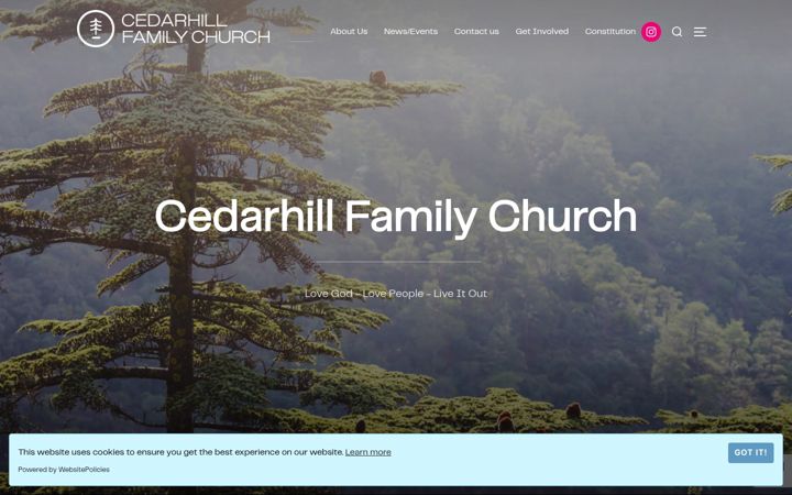 Screenshot ta' cedarhillfamilychurch.co.za