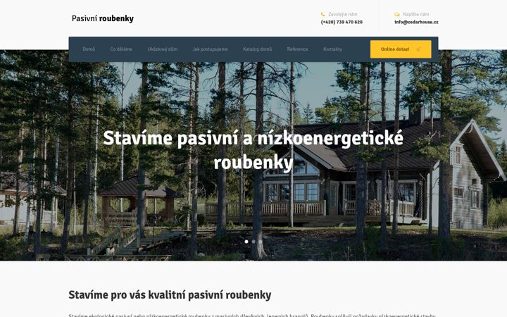 Ekrano kopija cedarhouse.cz