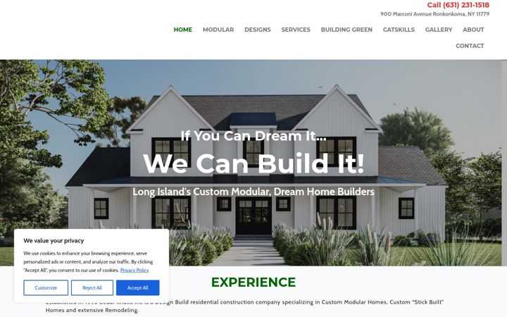 Screenshot of cedarknollshomes.com