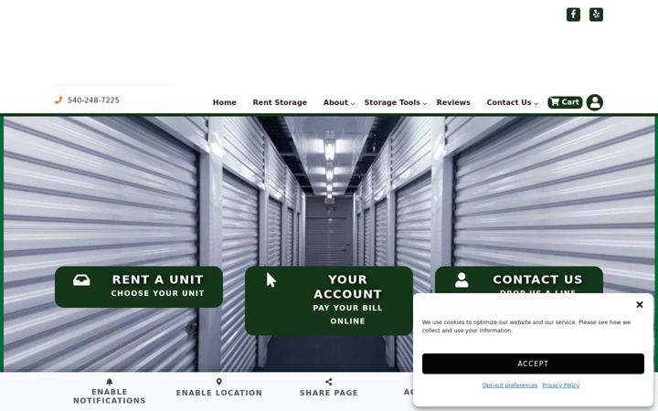 Screenshot of cedarparkstorageva.com