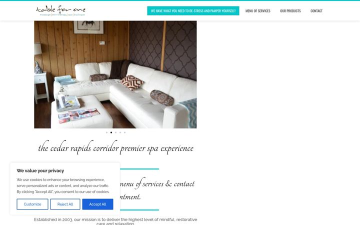 Screenshot ta' cedarrapidsmassage.net
