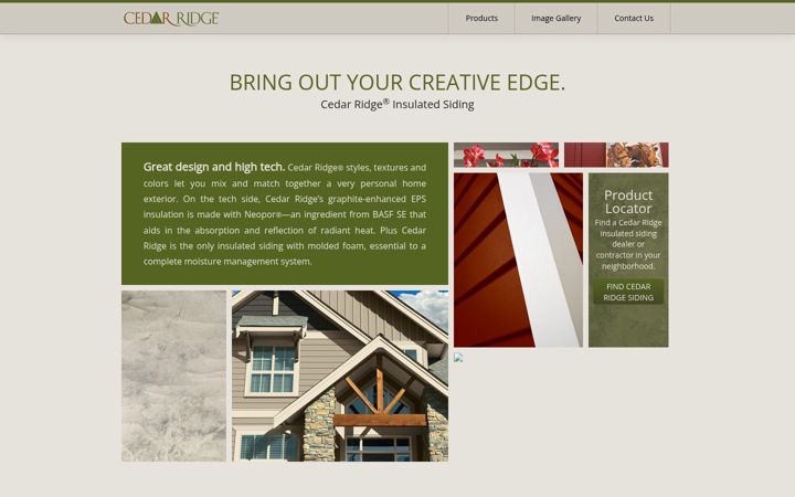 Screenshot of cedarridgesiding.com