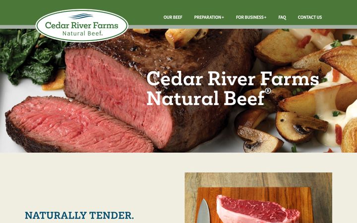 Screenshot of cedarriverfarms.com