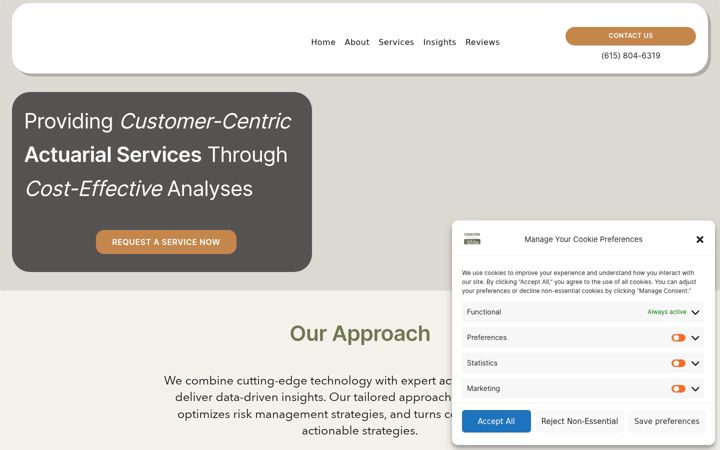 Screenshot of cedarstoneactuarial.com