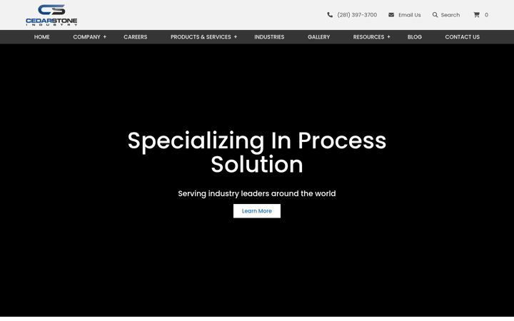 Screenshot of cedarstoneindustry.com