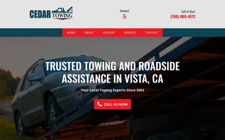 Screenshot ta' cedartowing.net