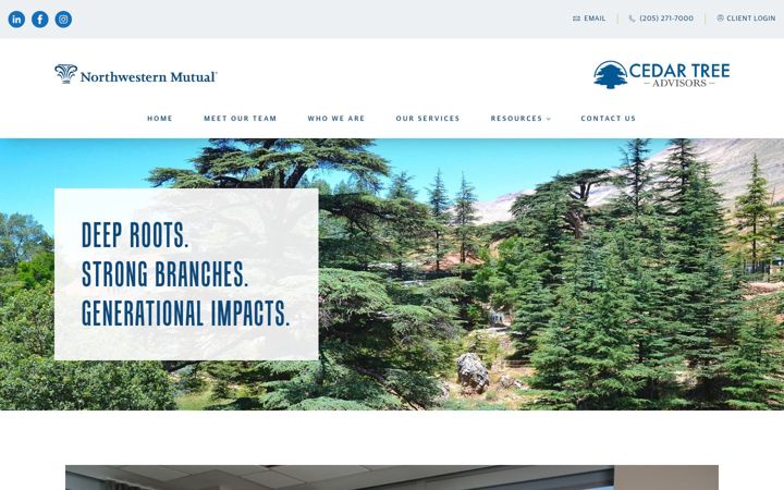 Screenshot of cedartree.nm.com