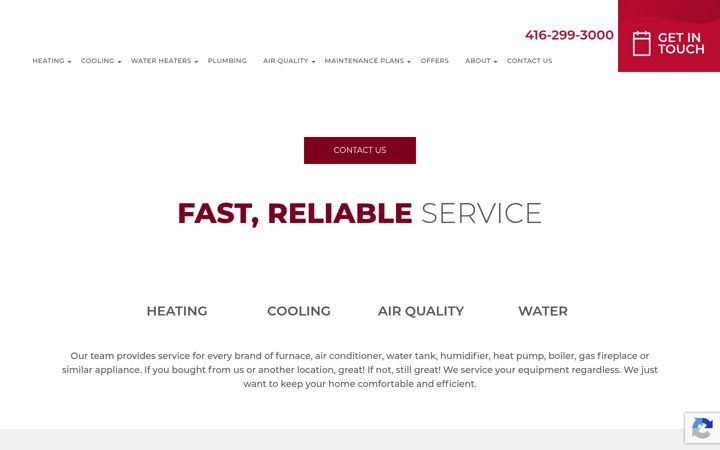 Screenshot of cedarwoodheating.com