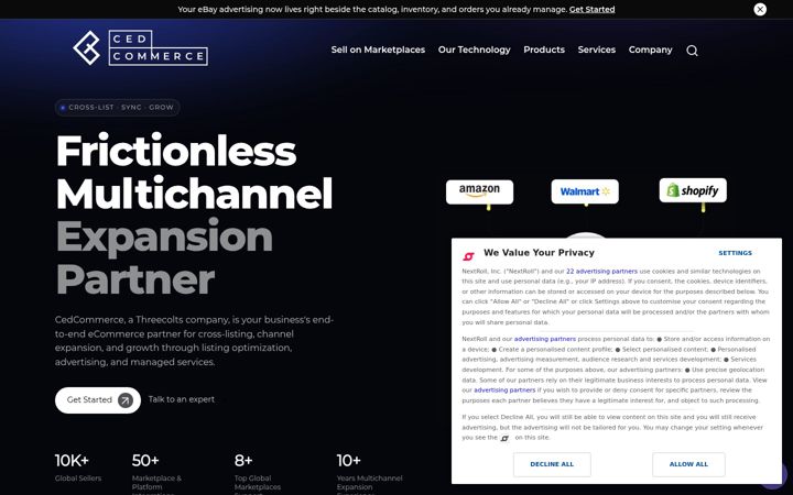 Screenshot of cedcommerce.com