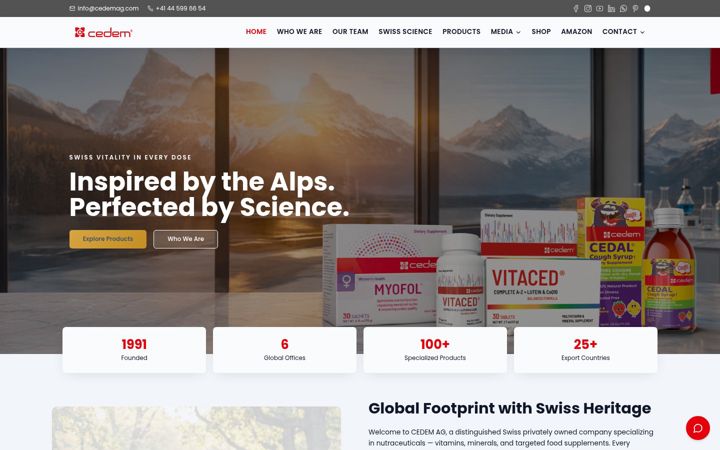 Screenshot of cedempharma.com