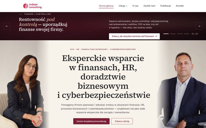 Captură de ecran a cedepeconsulting.pl