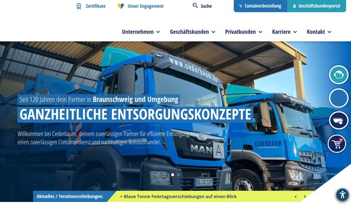 Screenshot of cederbaum.de