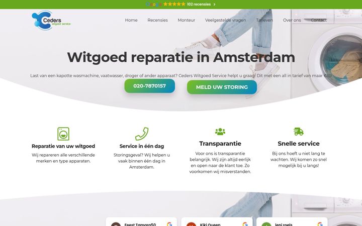 Екранна снимка на cederswitgoedservice.nl