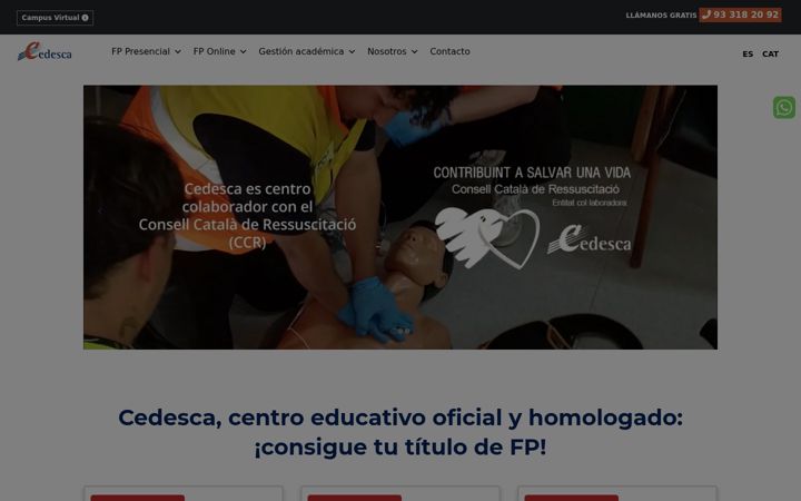 Screenshot of cedesca.com