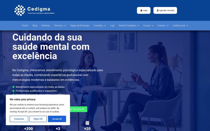 Screenshot of cedigma.com.br