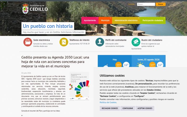 Screenshot of cedillo.es