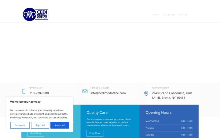 Screenshot of cedimedoffice.com