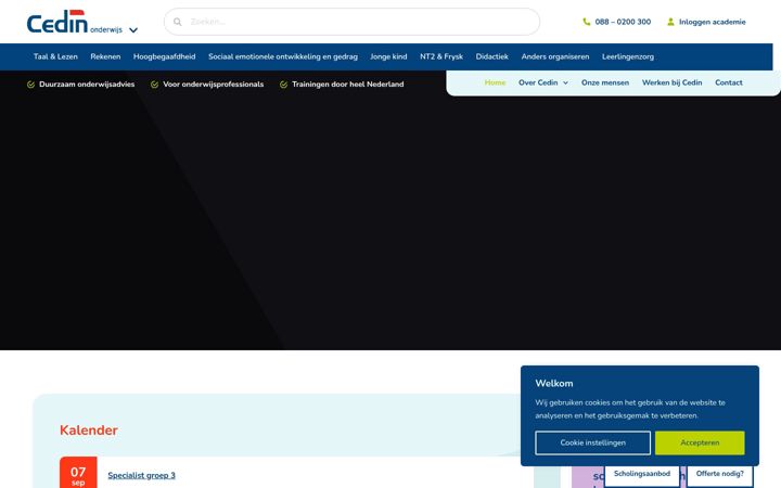 Screenshot of cedinonderwijs.nl