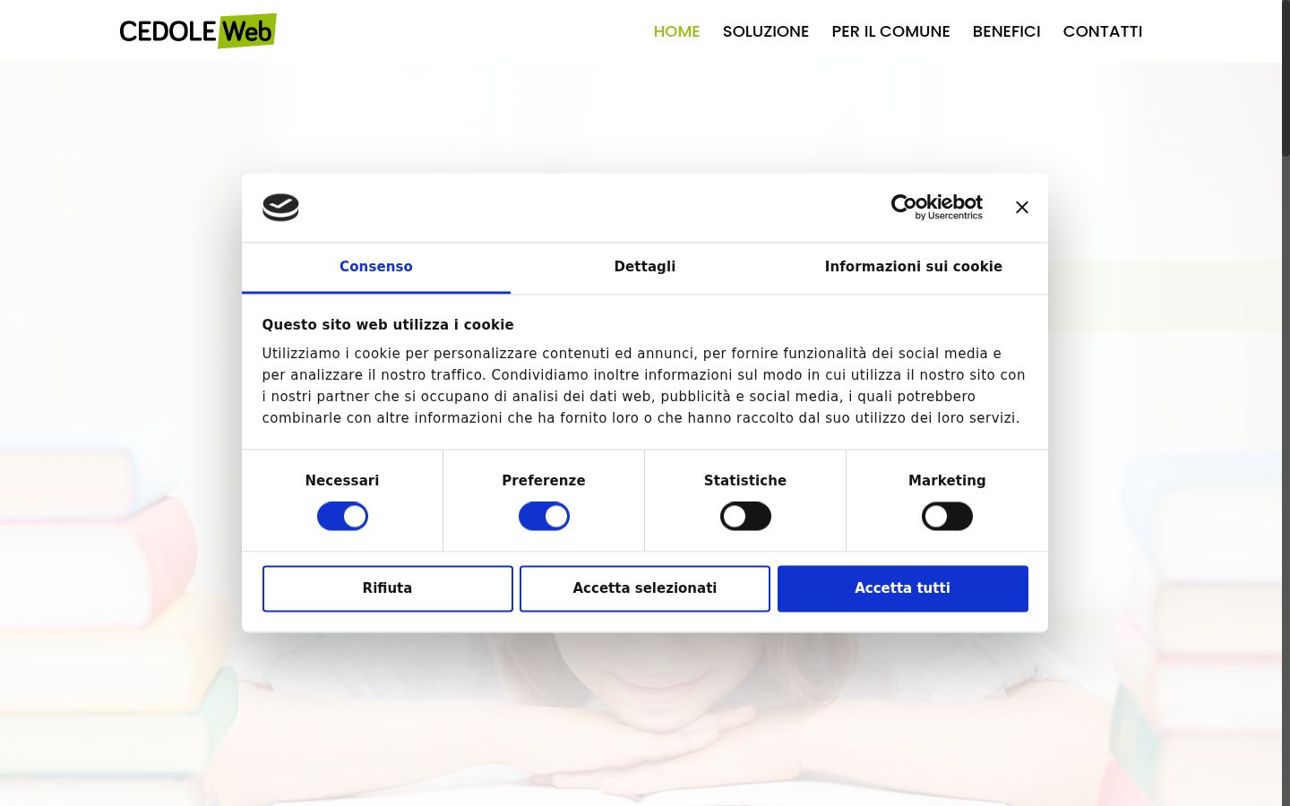 Zrzut ekranu banera zgody wyświetlanego przed jakąkolwiek interakcją