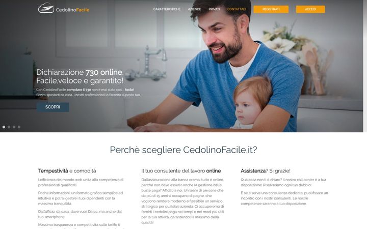Screenshot of cedolinofacile.it