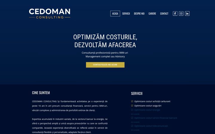 Captura de pantalla de cedoman.ro