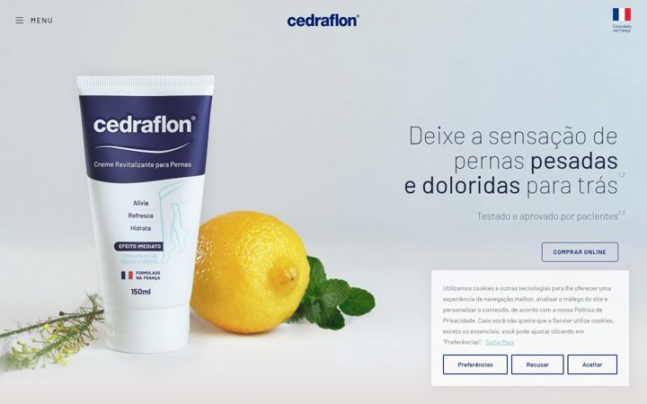 Screenshot of cedraflon.com.br