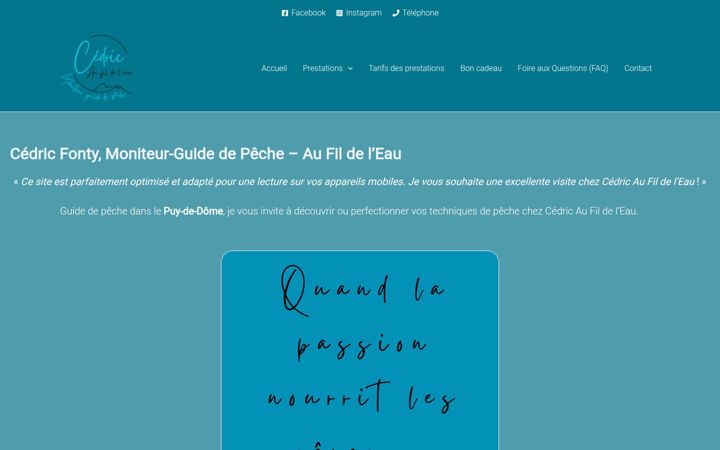 Screenshot of cedric-aufildeleau.fr