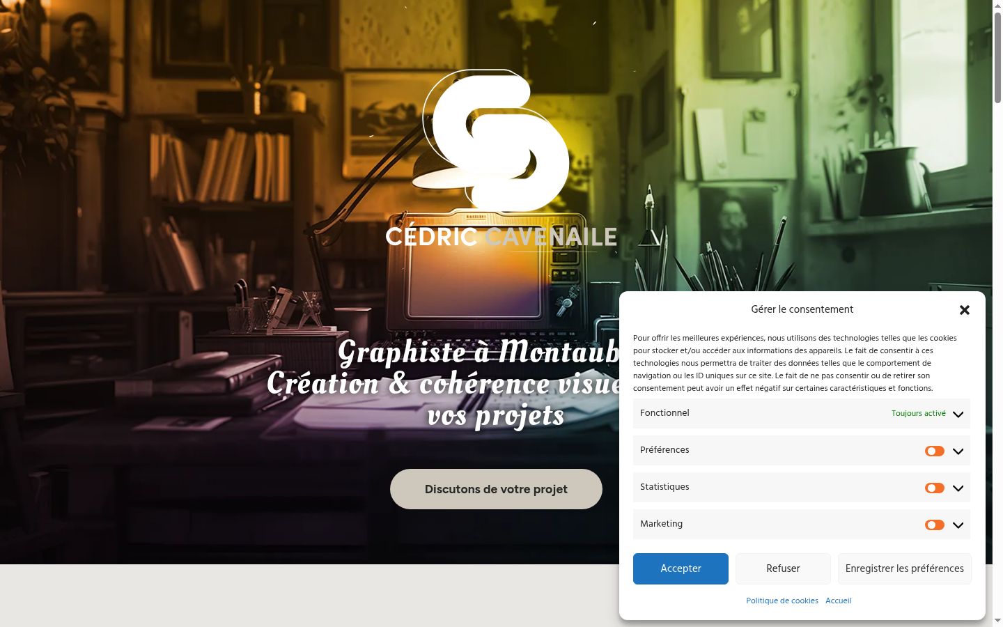 Screenshot tal-banner tal-kunsens muri qabel kwalunkwe interazzjoni