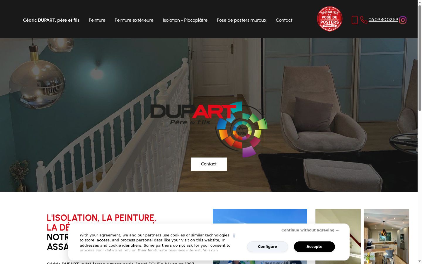 Snímek obrazovky baneru souhlasu zobrazeného před jakoukoli interakcí