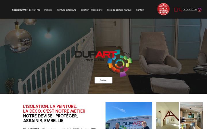 Screenshot of cedric-dupart-peinture.fr