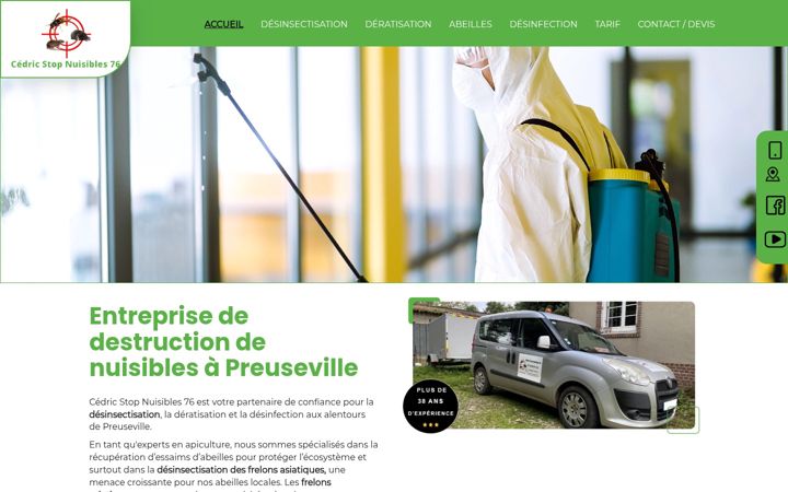 Screenshot of cedric-stopnuisibles76.fr