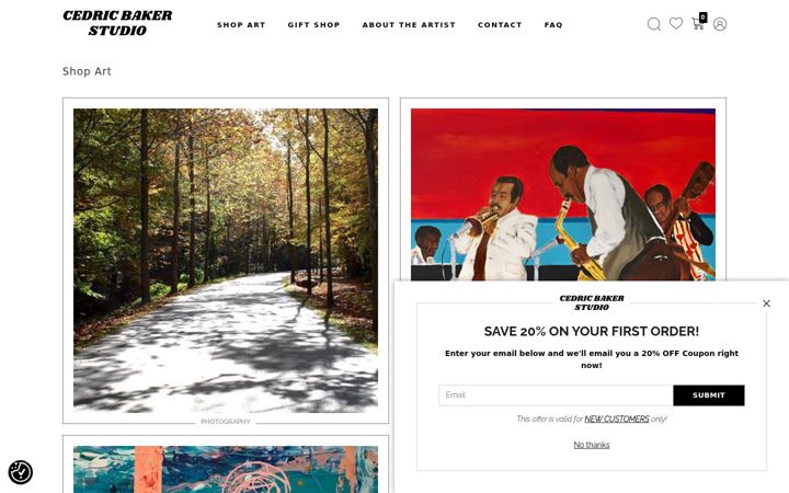 Screenshot of cedricbakerstudio.com