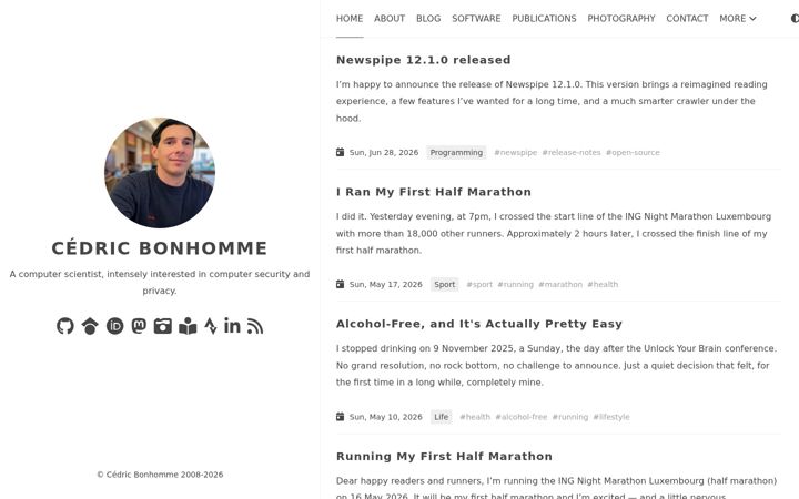 Screenshot of cedricbonhomme.org