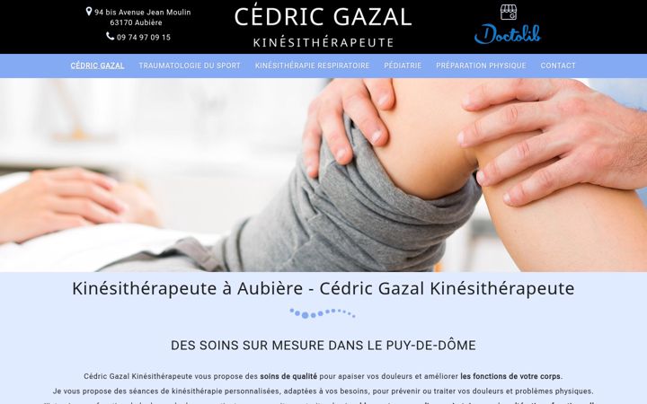 Screenshot of cedricgazal-kinesitherapeute.fr