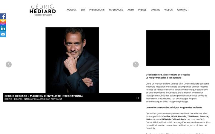 Screenshot of cedriclemagicien.com