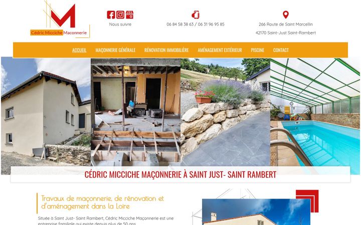 Screenshot of cedricmiccichemaconnerie.fr