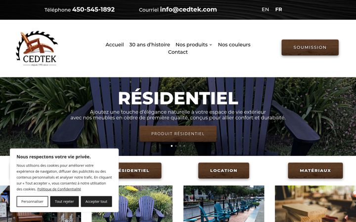 Screenshot of cedtek.com