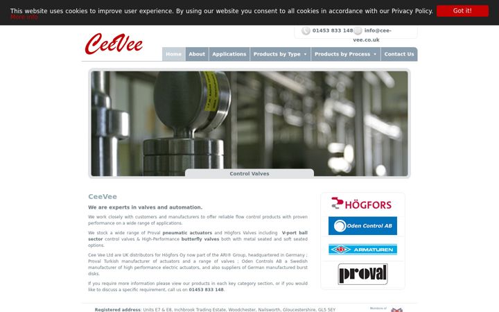 Screenshot ta' cee-vee.co.uk