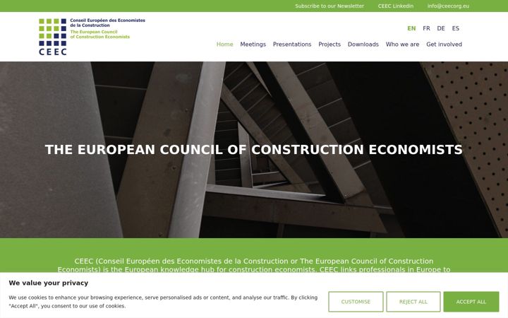 Screenshot of ceecorg.eu