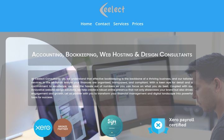 Screenshot ta' ceelect.co.uk