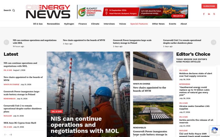 Screenshot of ceenergynews.com