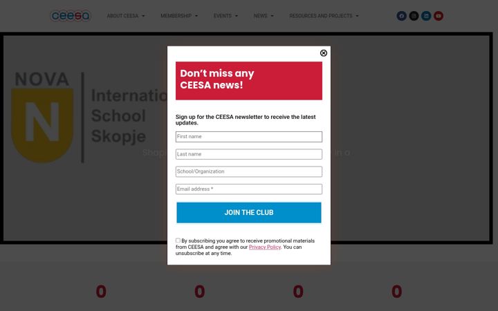 Snímek obrazovky ceesa.org