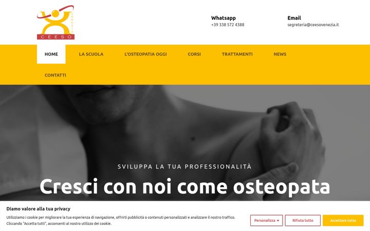 Skærmbillede af ceesovenezia.it
