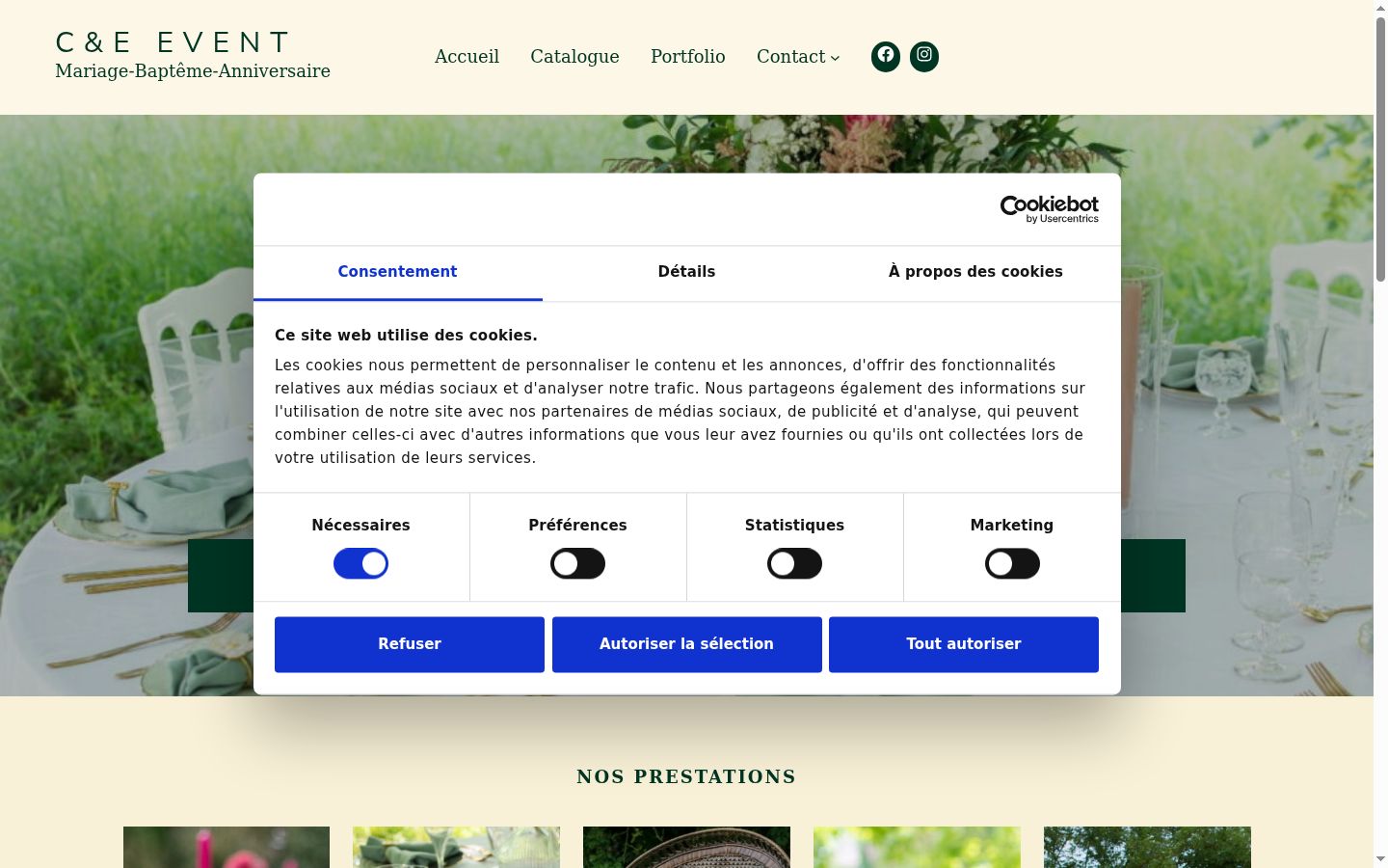 Screenshot tal-banner tal-kunsens muri qabel kwalunkwe interazzjoni