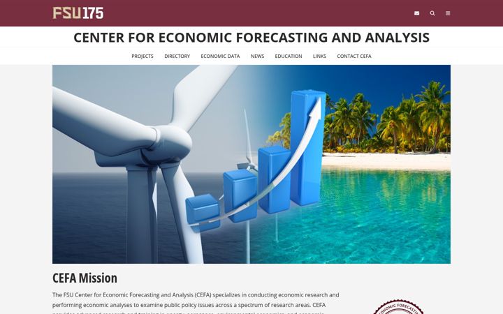 Screenshot von cefa.fsu.edu