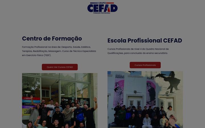 Captura de ecrã de cefad.pt