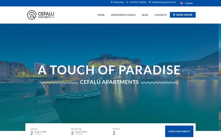 Screenshot of cefaluapartments.it