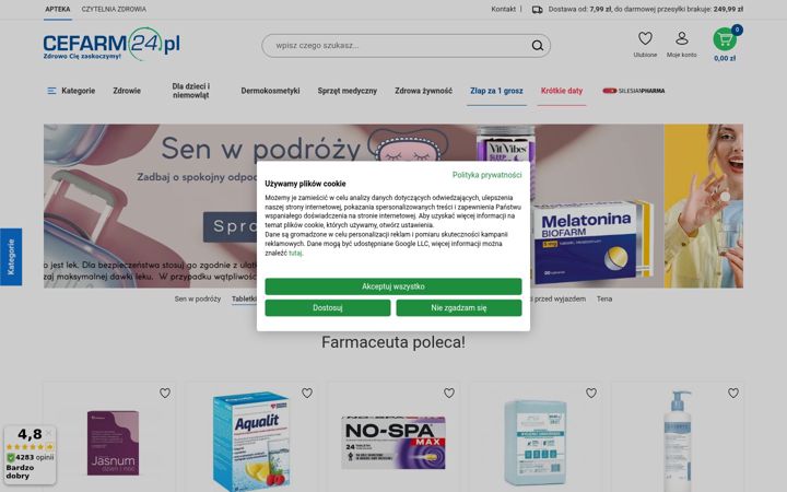Screenshot of cefarm24.pl