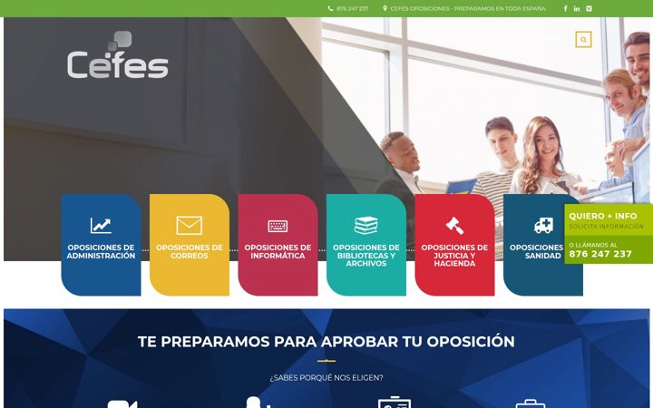 Captura de pantalla de cefes.es