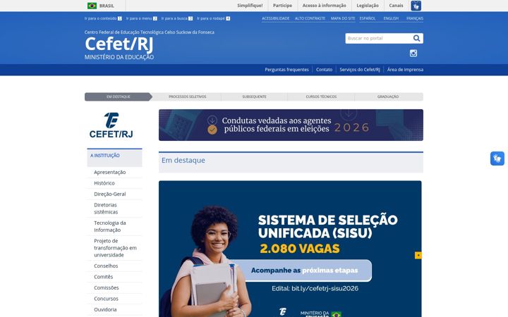 Screenshot of cefet-rj.br